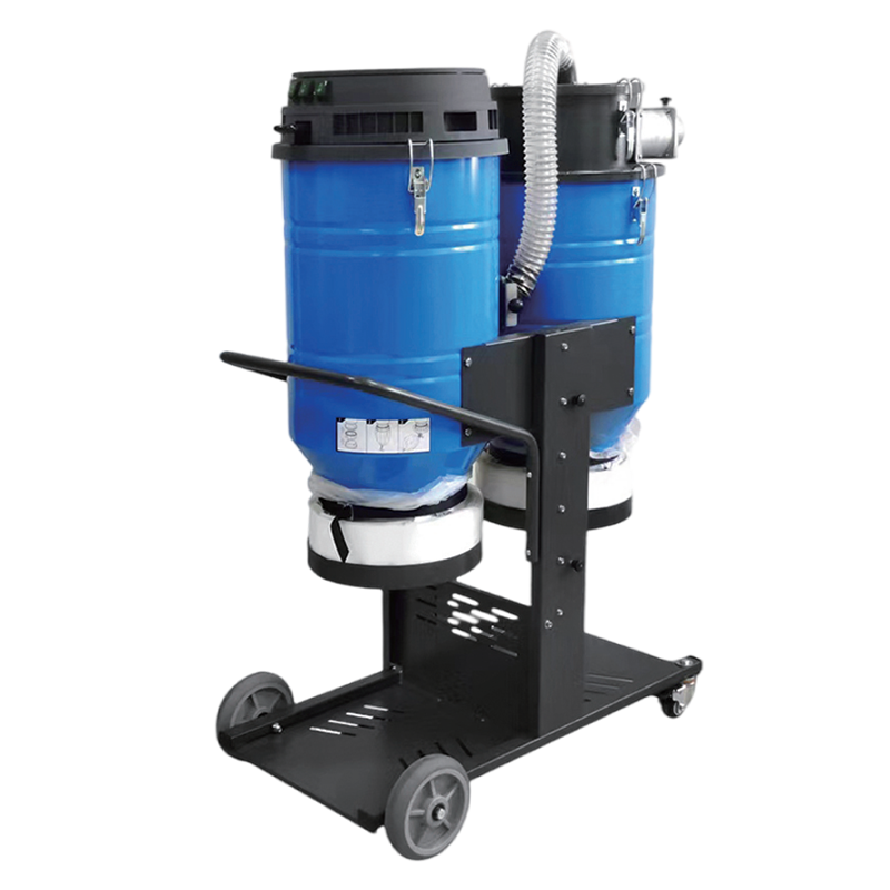 Aspiradora industrial monofásica con doble barril y bolsa
