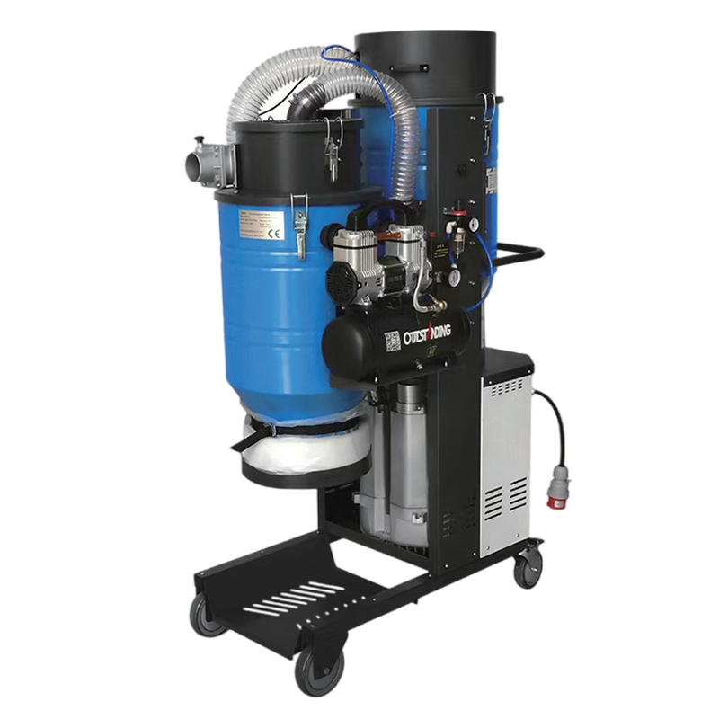 Serie SW aspiradora industrial trifásica con doble barril y turbina, tipo bolsa